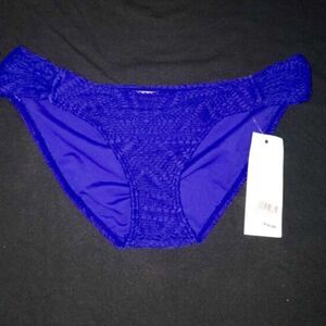 Royal blue lace swim bottoms